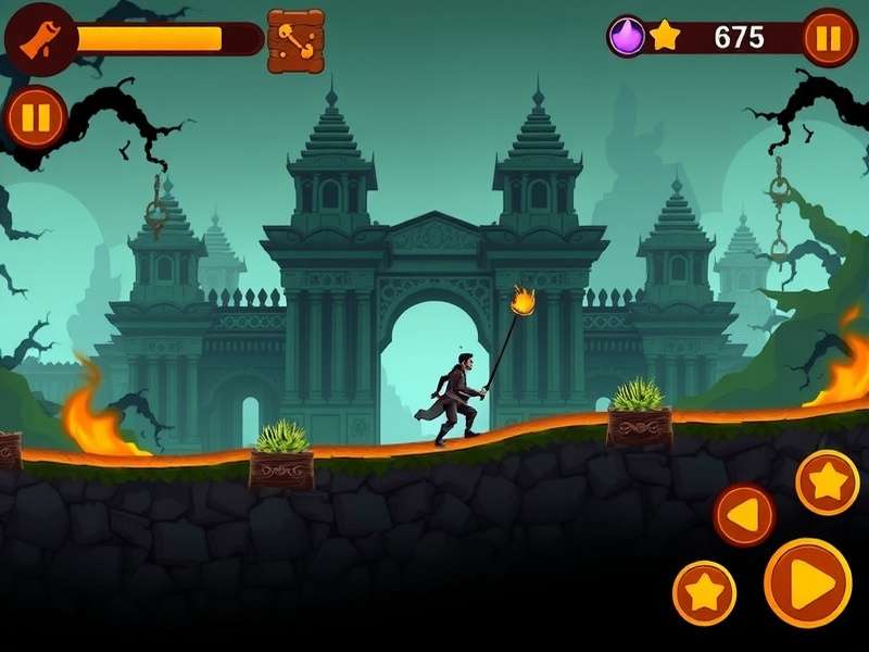 Cursed Temple Run gameplay screenshot showing temple environment
